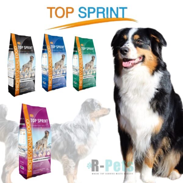TOP SPRINT CHAMPIONS DOG FOOD 15KG ,HORSE,PORK,SALMON,CHICKEN