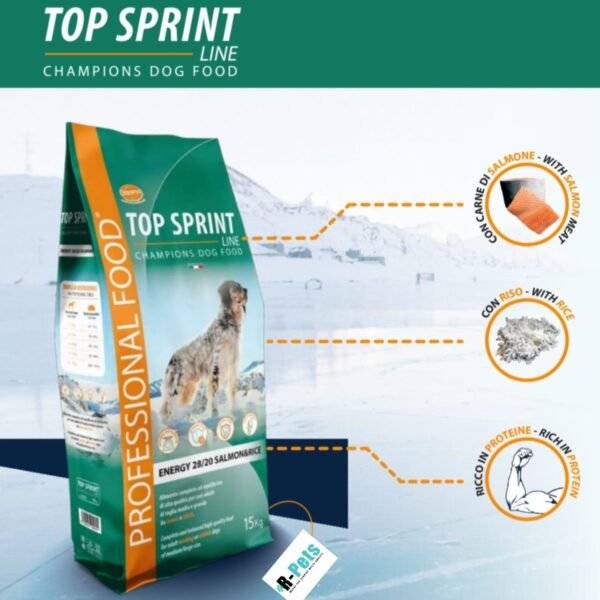 TOP SPRINT CHAMPIONS DOG FOOD 15KG ,HORSE,PORK,SALMON,CHICKEN - Image 6