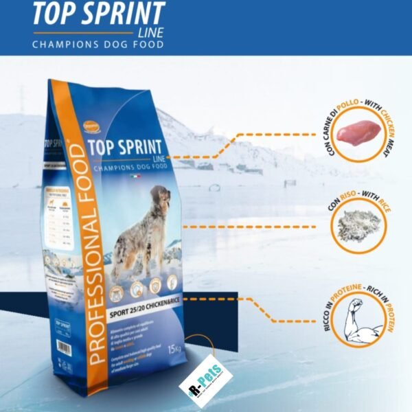 TOP SPRINT CHAMPIONS DOG FOOD 15KG ,HORSE,PORK,SALMON,CHICKEN - Image 10