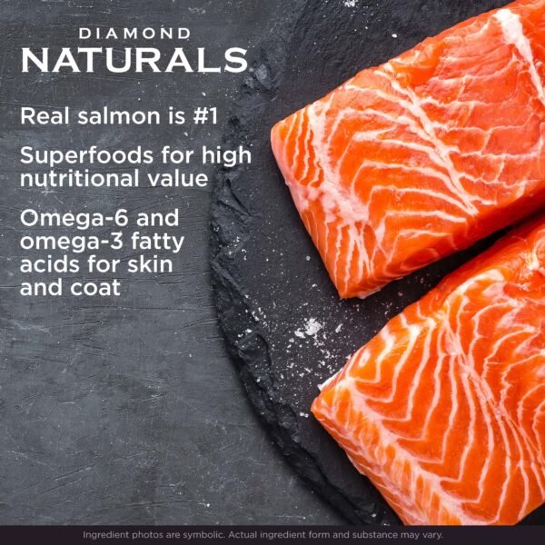 DIAMOND NATURALS SKIN & COAT ALL LIFE STAGES DOG SALMON & POTATO FORMULA 15kg - Image 4