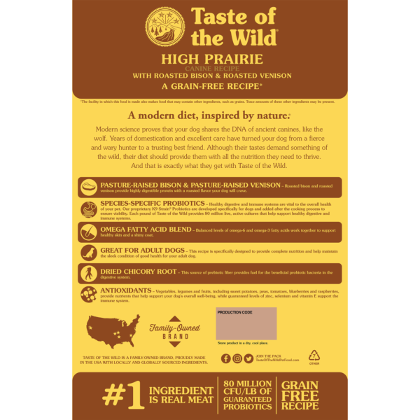 High Prairie Canine Recipe with Roasted Bison & Roasted Venison - Image 2