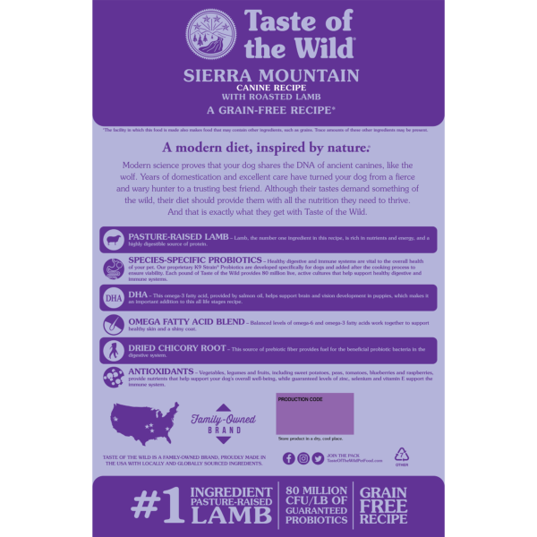Sierra Mountain Canine Recipe with Roasted Lamb - Image 2
